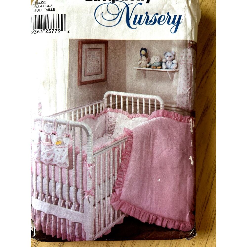 VTG Nursery Baby Accessories Quilt Bumpers Sewing Pattern Uncut Simplicity 9140